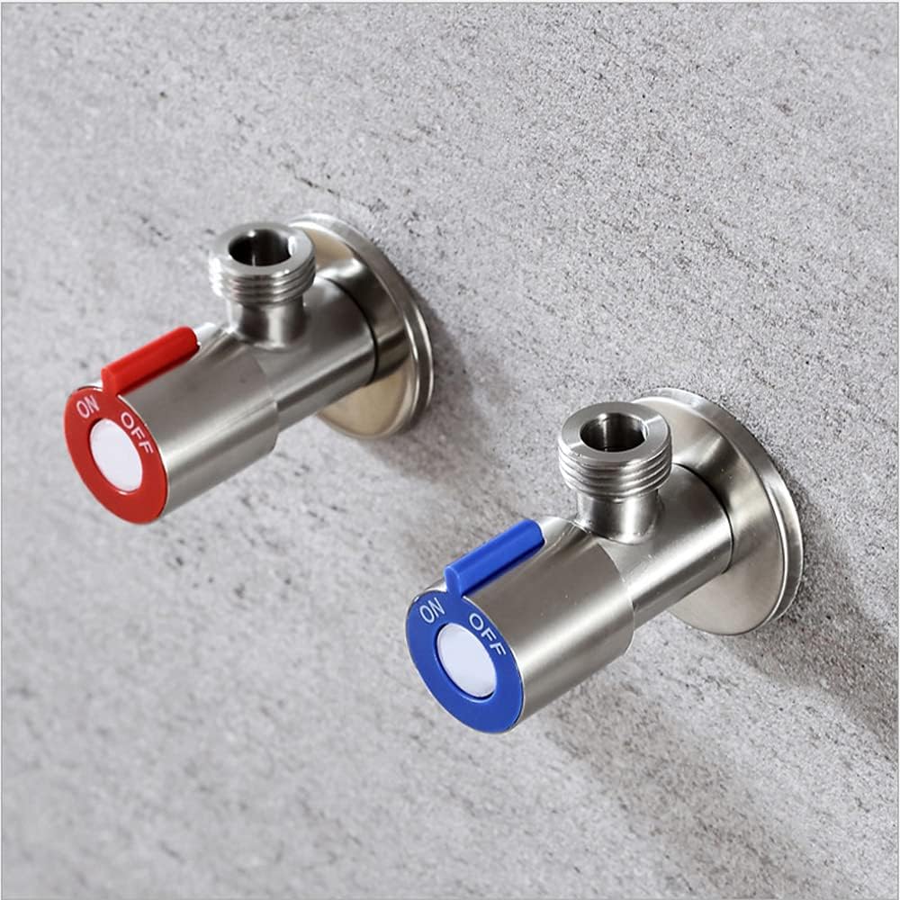 Toplight Bathroom Faucet Stainless Steel Angle Valve Cold & Hot Adapter Connector Faucet - J3307-B