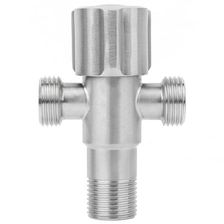 Toplight Bathroom Faucet Stainless Steel Two-Way Angle Valve Bibcock Adapter Connector Faucet - J3309