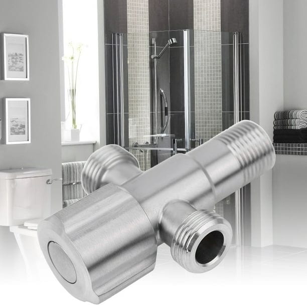 Toplight Bathroom Faucet Stainless Steel Two-Way Angle Valve Bibcock Adapter Connector Faucet - J3309