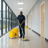 Topmop Cleaning Tools & Accessories Topmop 20L Single-Bucket Mop Trolley with Down-Press Wringer - B-038