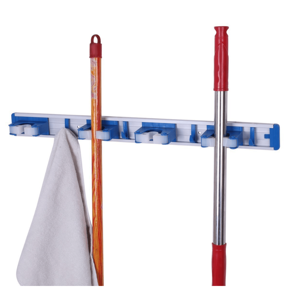 Topmop Cleaning Tools & Accessories Topmop 60cm Wall-Mounted Cleaning Tool Holder with Four Clips - C-047C