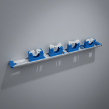 Topmop Cleaning Tools & Accessories Topmop 60cm Wall-Mounted Cleaning Tool Holder with Four Clips - C-047C