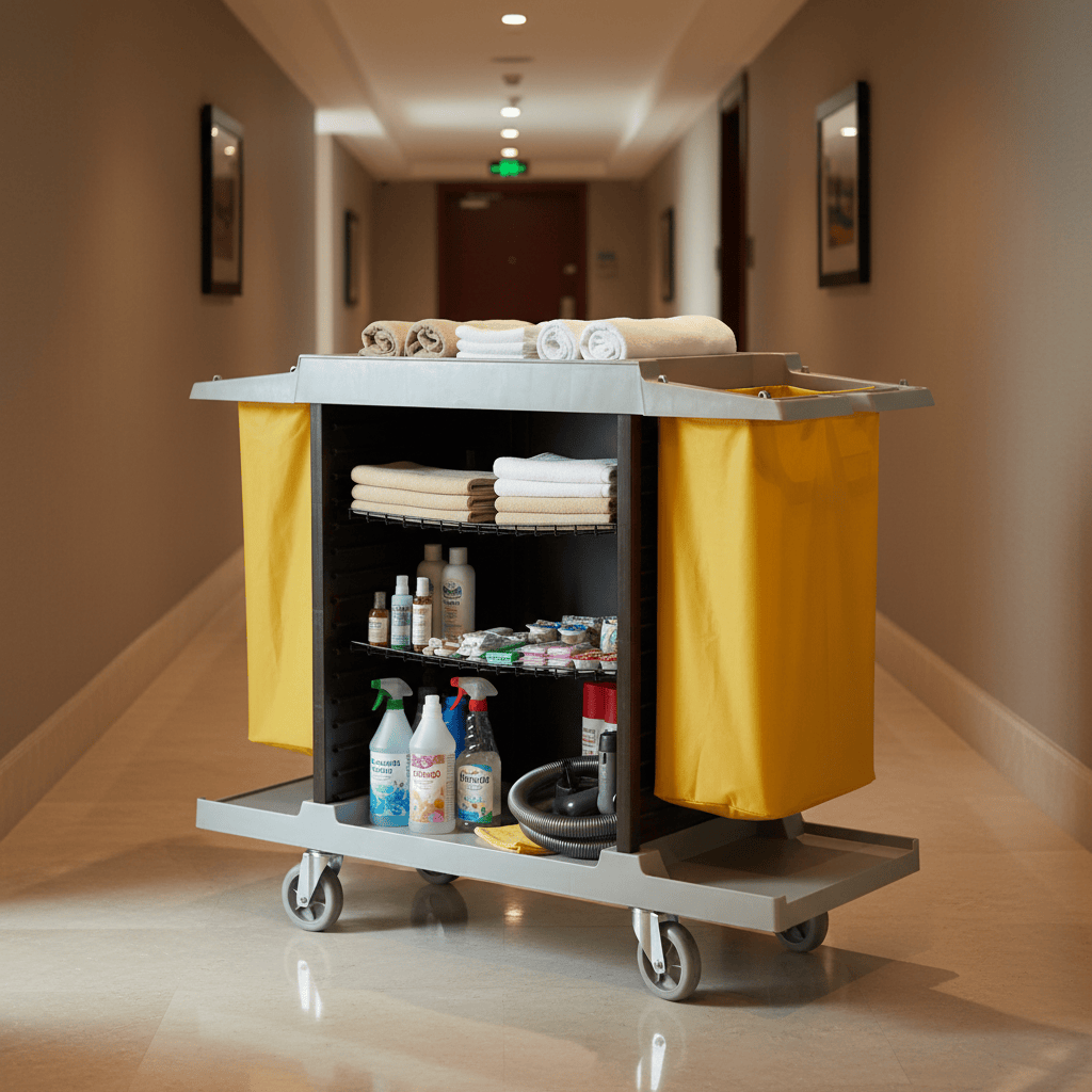 Topmop Cleaning Tools & Accessories Topmop Guest Room Housekeeping Service Cart - D-017