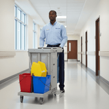 Topmop Cleaning Tools & Accessories Topmop High-Capacity Multi-Function Cleaning Cart with Wringer - YJ-07