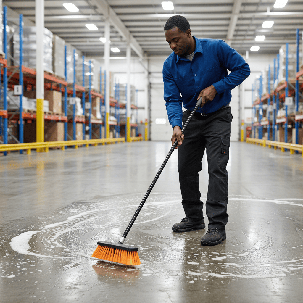 Topmop Cleaning Tools & Accessories Topmop Long-Handle Floor Scrubbing Brush with 1.45m Handle | 10", 18" & 24"