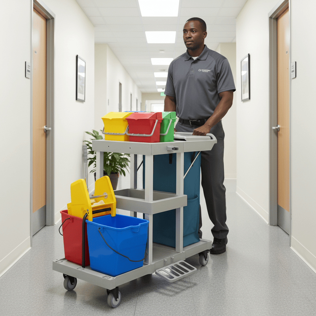 Topmop Cleaning Tools & Accessories Topmop Multi-Function Cleaning Cart with Wringer - YJ-04
