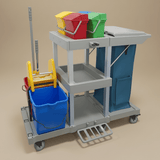 Topmop Cleaning Tools & Accessories Topmop Multi-Function Cleaning Cart with Wringer - YJ-04