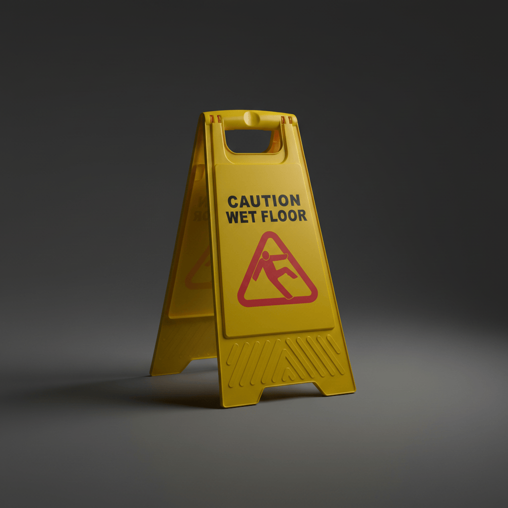 Topmop Cleaning Tools & Accessories Topmop PP Double-Sided Caution Wet Floor Sign Board - B-134