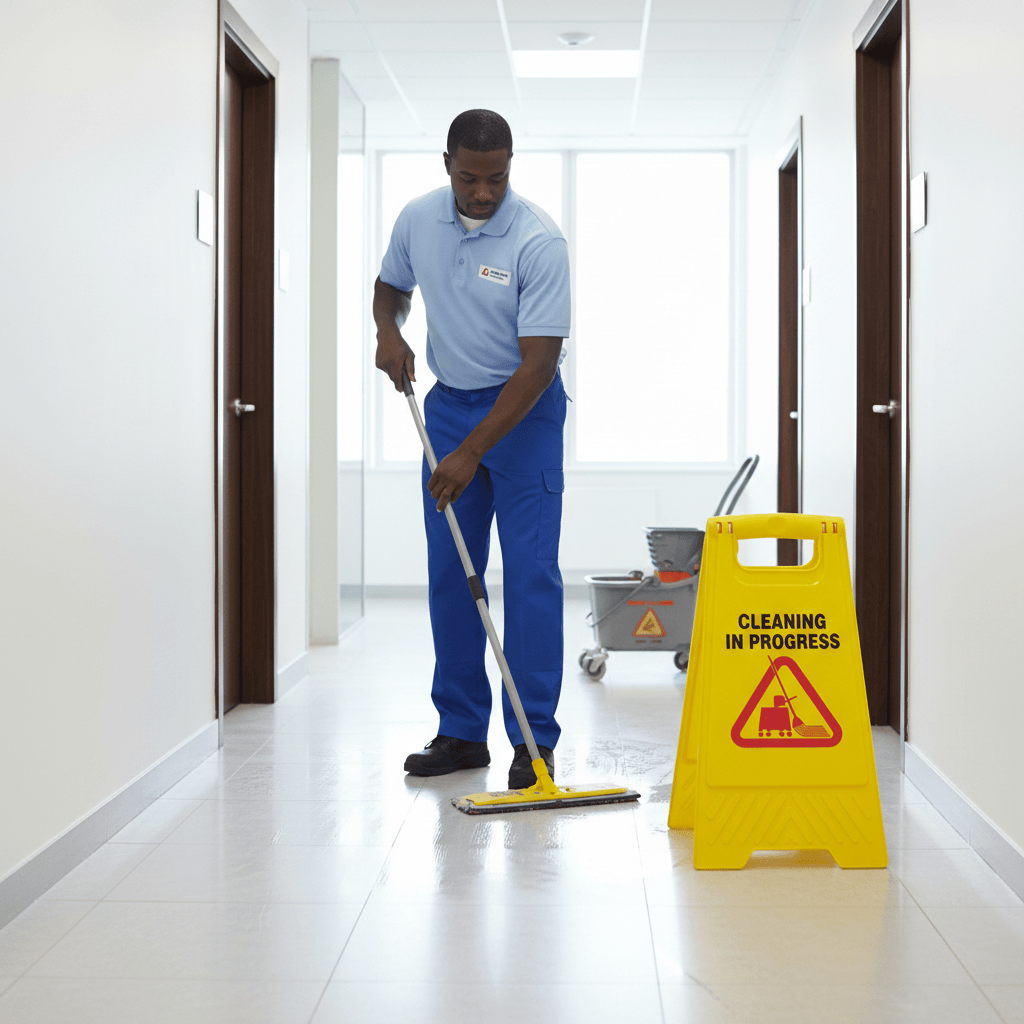 Topmop Cleaning Tools & Accessories Topmop PP Double-Sided Cleaning in Progress Sign Board - B-140