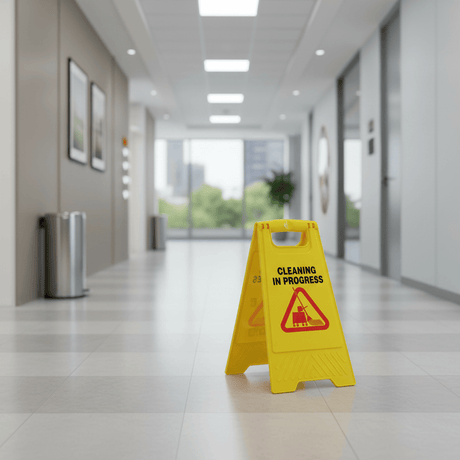 Topmop Cleaning Tools & Accessories Topmop PP Double-Sided Cleaning in Progress Sign Board - B-140