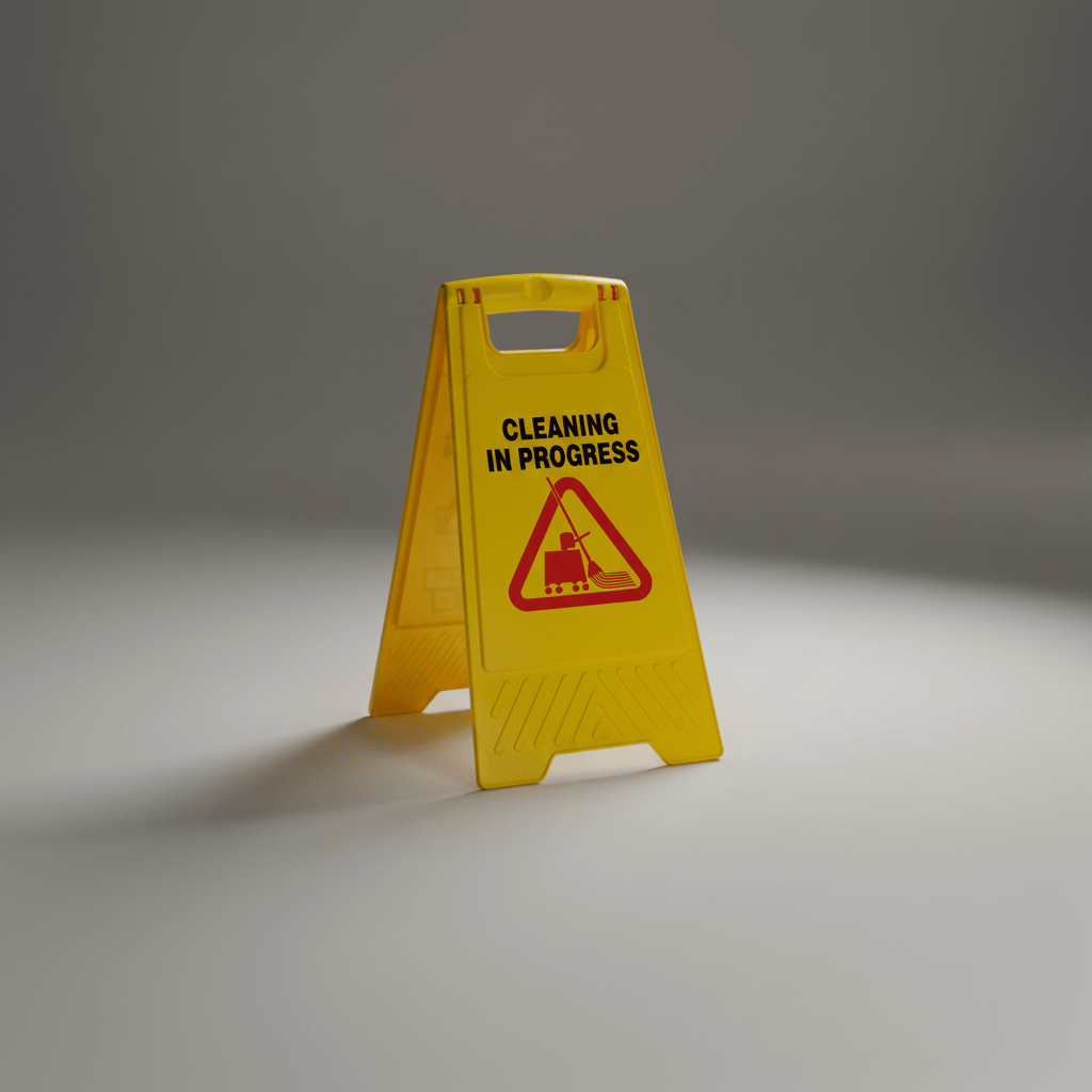 Topmop Cleaning Tools & Accessories Topmop PP Double-Sided Cleaning in Progress Sign Board - B-140