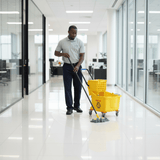 Topmop Cleaning Tools & Accessories Topmop Single-Bucket Mop Trolley with Side-Press Wringer | 32L & 36L