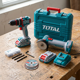 Total combo kit on a workshop bench