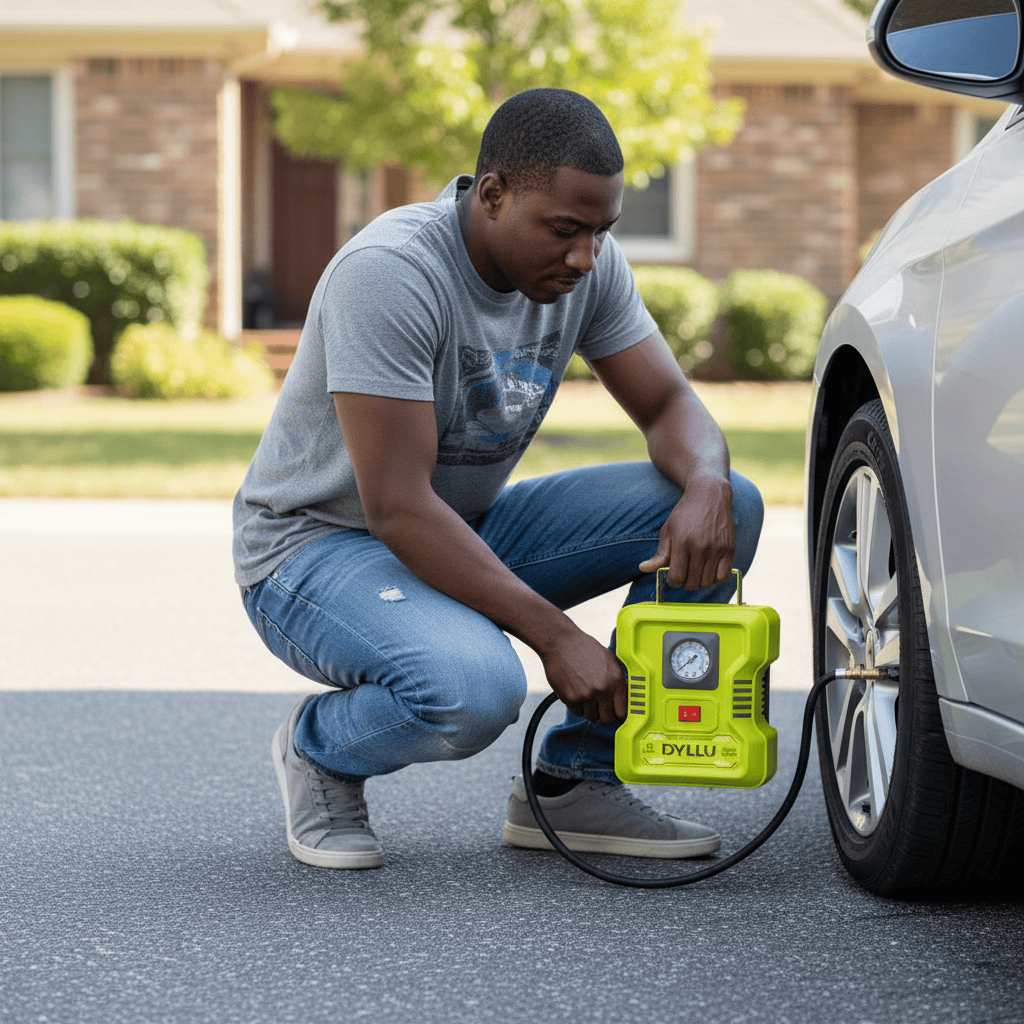 Total Compressor & Air Tool Accessories Dyllu Cordless Auto Air Compressor 12V - DTAAC501