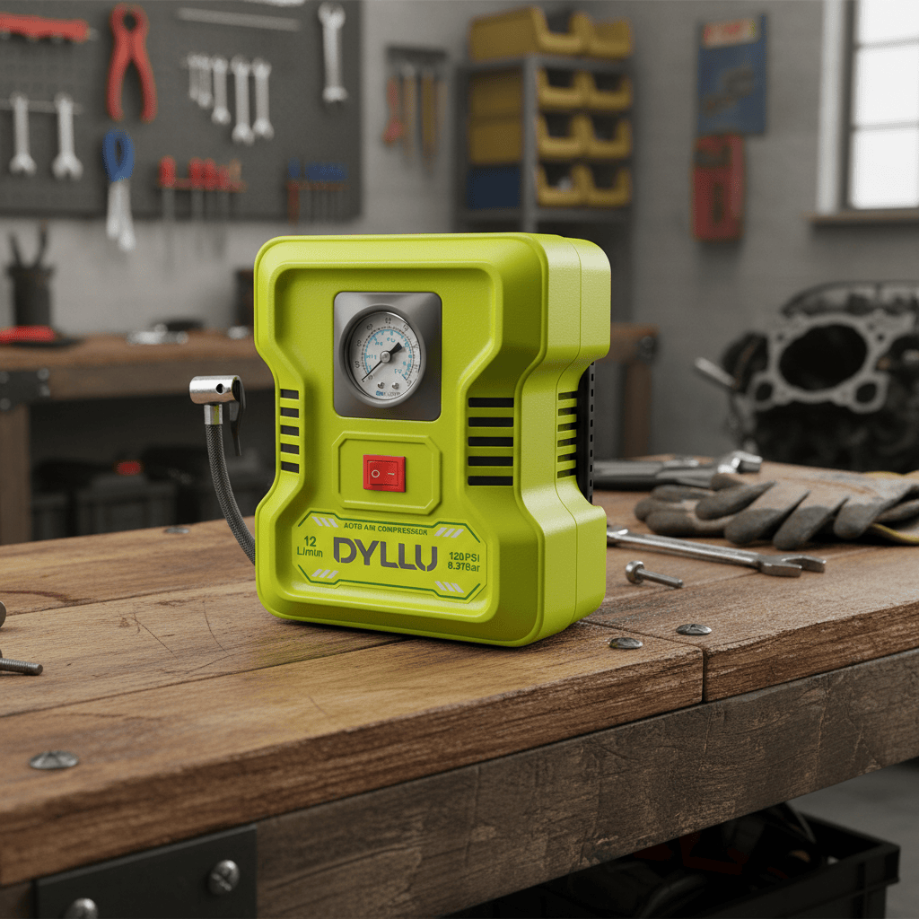 Total Compressor & Air Tool Accessories Dyllu Cordless Auto Air Compressor 12V - DTAAC501