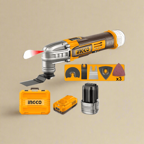 Total Rotary & Oscillating Tool Ingco 16V Lithium-Ion Cordless Multi-Tool - CMLI16222