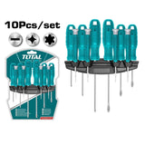 Total Screwdrivers Total 10 Pieces Screwdriver & Precision Screwdriver Set - THTDC251001