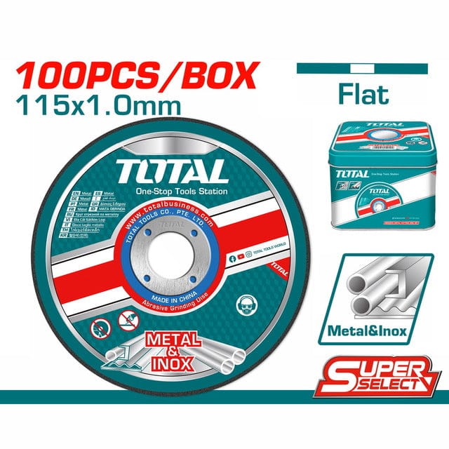 Total Grinding & Cutting Wheels Total 100 Pieces Abrasive Metal Cutting Disc 4.5" Set - TAC210115100