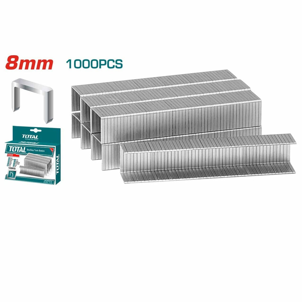 Total Fasteners Total 1000 Pieces Staples Size 8 x 1.2mm - THT3982