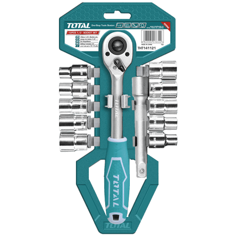 Total Sockets & Hex Keys Total 12 Pieces 1/2" socket Set - THT141121