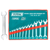 Total Wrenches Total 12 Pieces Double Open End Spanner Set 6-32mm - THT1023121