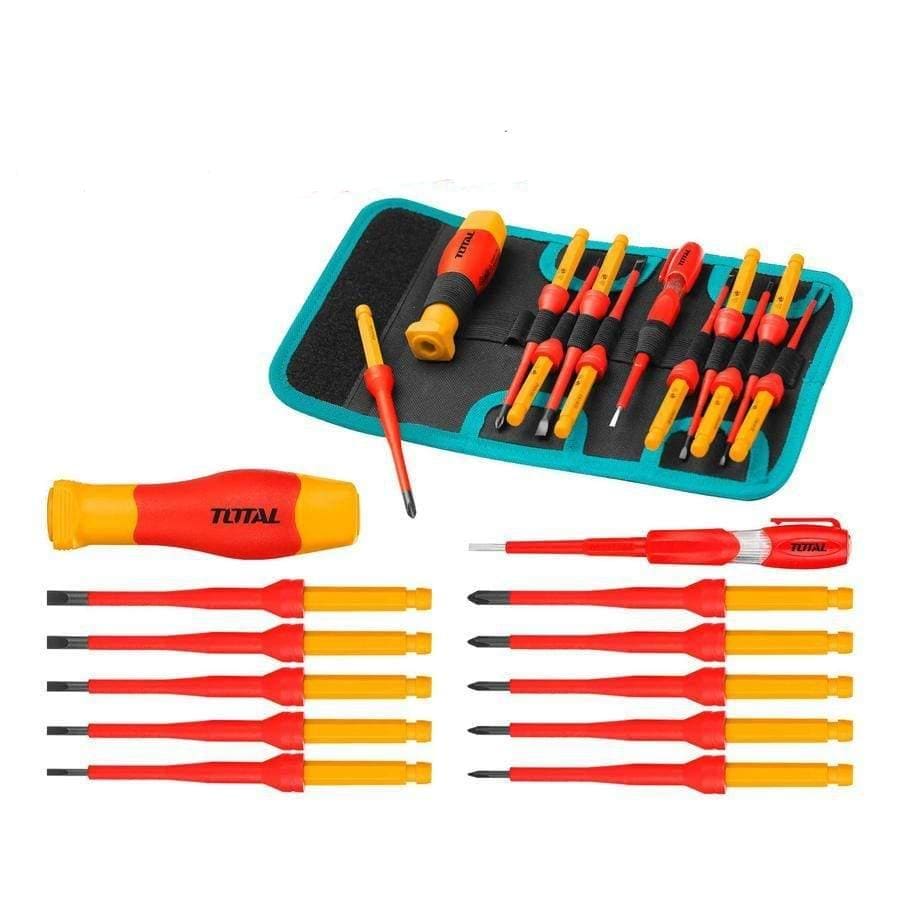 Total Screwdrivers Total 12 Pieces Interchangeable Insulated Screwdriver Set - THKISD1201