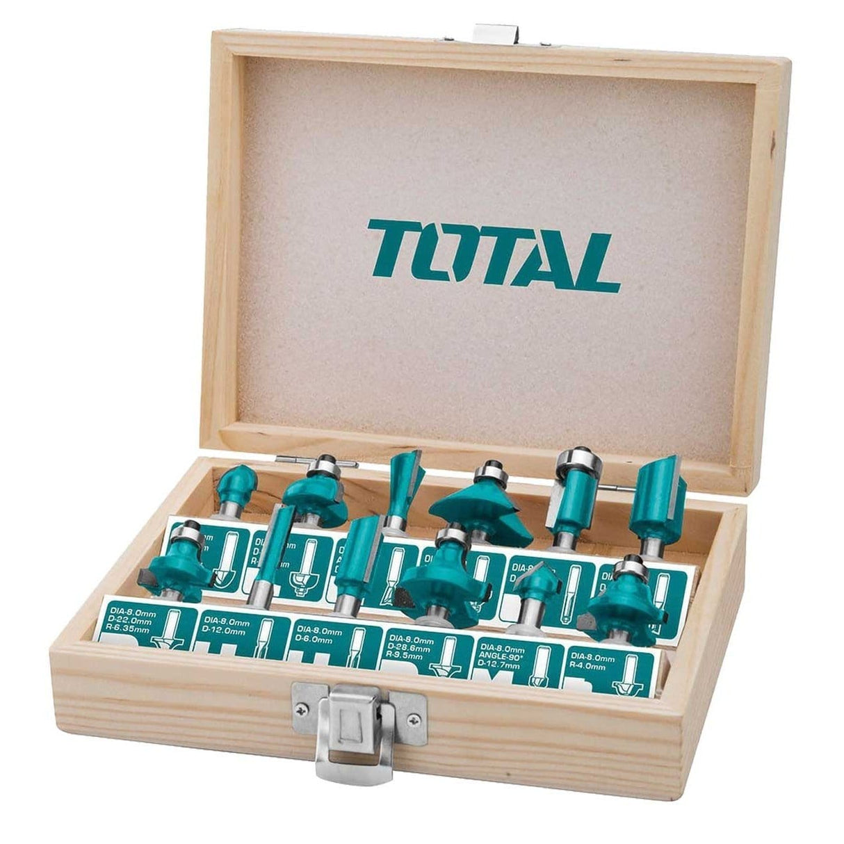 Total Router Bits Total 12 Pieces Router Bits 8mm - TACSR1121