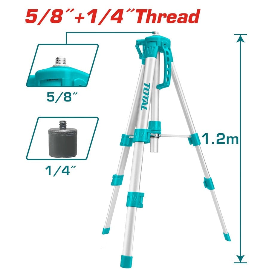 Total Level Total 1200mm Aluminium Tripod for Laser Levels - TLLT01152