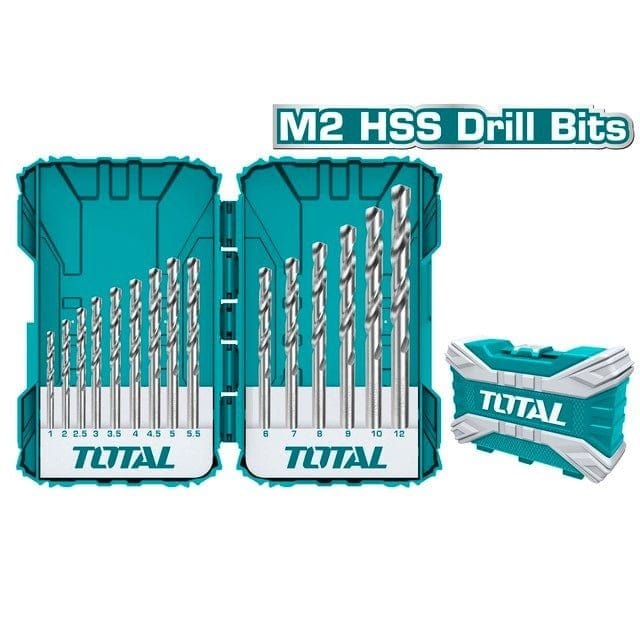 Total Drill Bits Total 15 Pieces HSS M2 Drill Bit Set - TACSDL51502