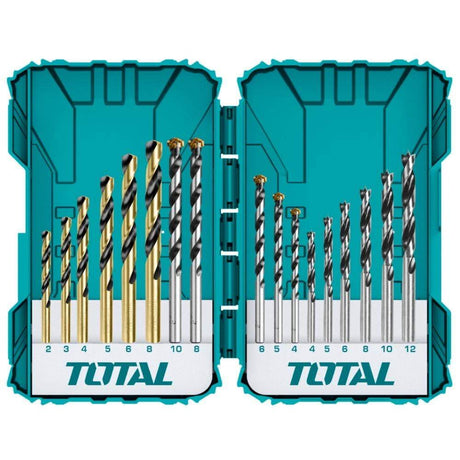 Total Drill Bits Total 16pcs Metal-Concrete-Wood Drill Bits Set - TACSDL11601