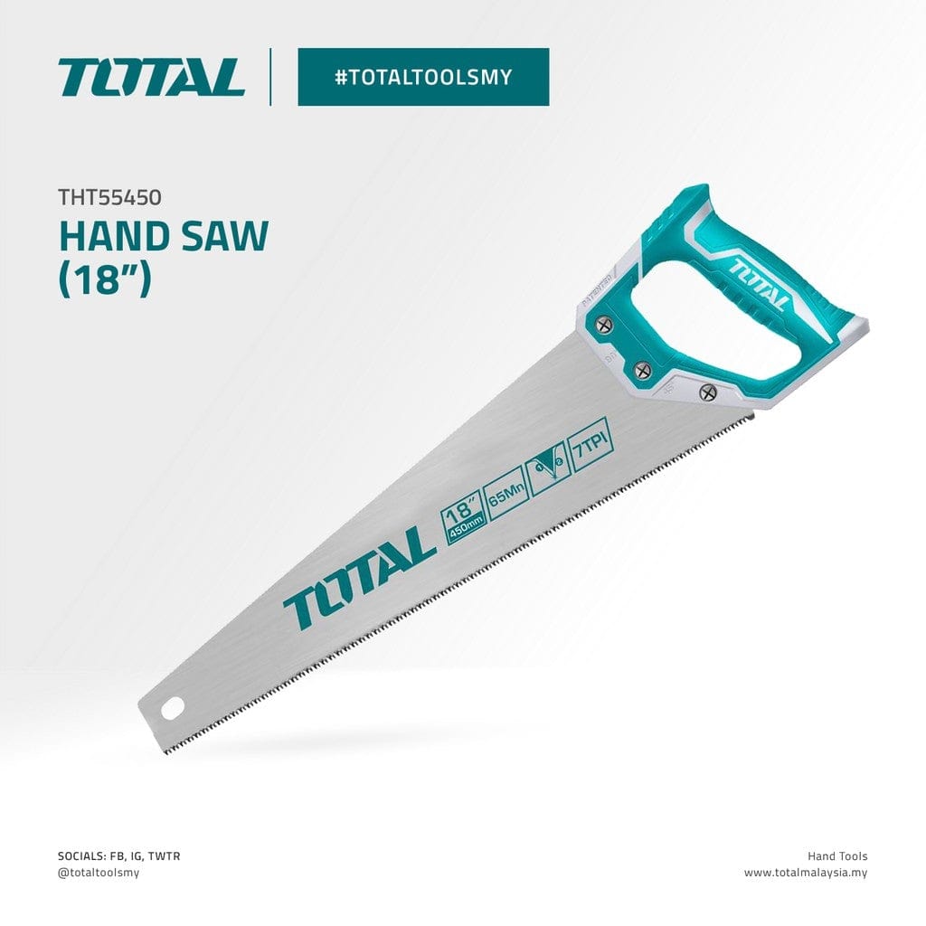 Total Hand Saws & Cutting Tools Total 18" Hand Saw with Teeth Protector - THT55450