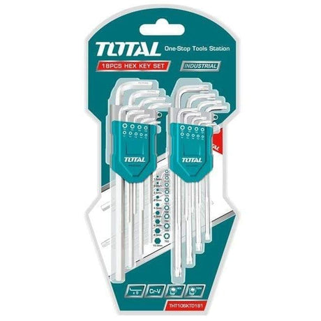 Total Sockets & Hex Keys Total 18 Pieces Hex Key And Torx Key Set - THT106KT0181