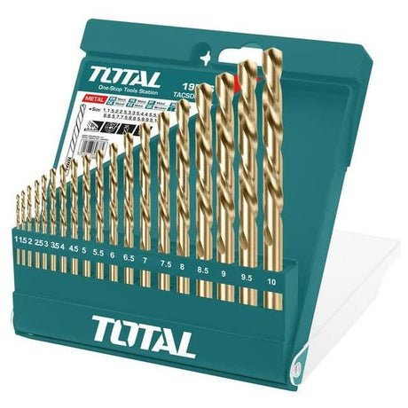 Total Drill Bits Total 19 Pieces HSS Drill Bit Set - TACSD0195