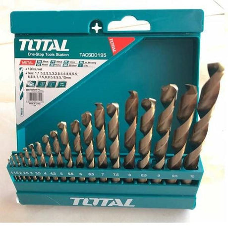 Total Drill Bits Total 19 Pieces HSS Drill Bit Set - TACSD0195