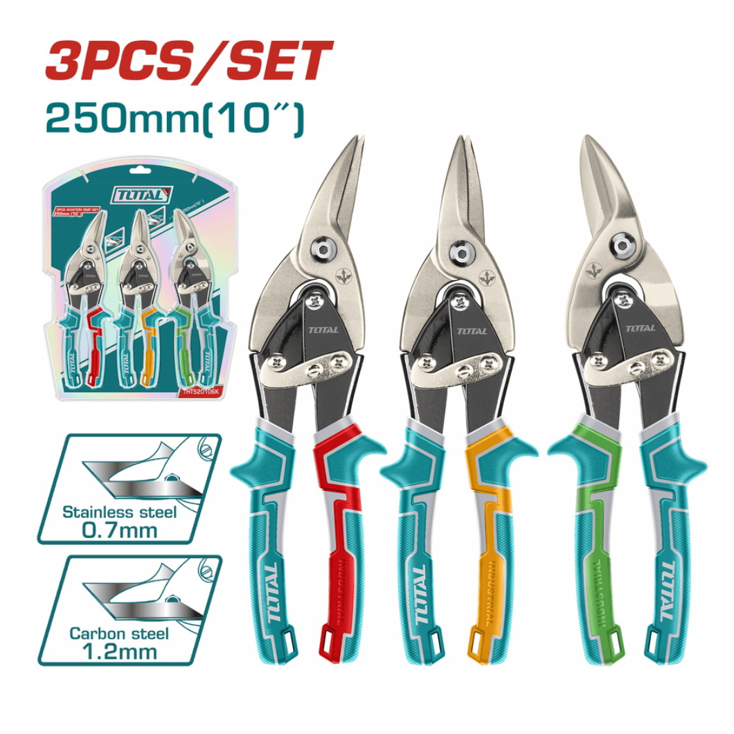 Total Hand Saws & Cutting Tools Total 3 Pieces Aviation Snip Set - THT520106K