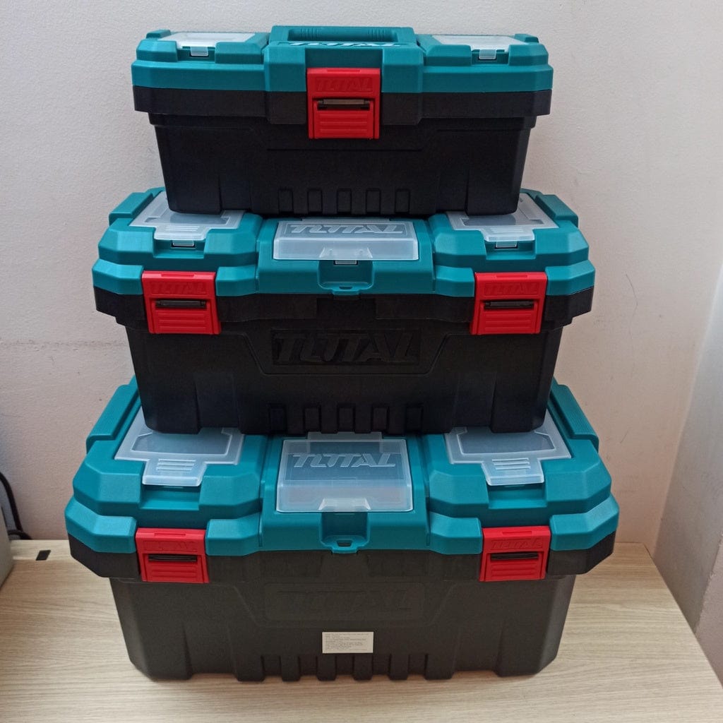 Total Tool Boxes Bags & Belts Total 3 Pieces Plastic Tool Boxes - TPBXK0031