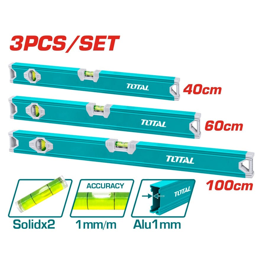 Total Level Total 3 Pieces Spirit Level Set - THT10403