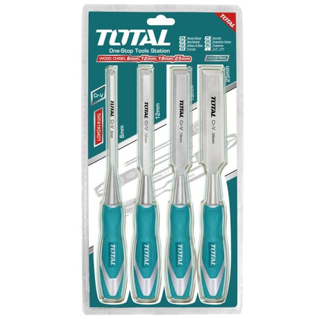 Total Chisels Files Planes & Punches Total 4 Pieces Wood Chisel Set - THT41K0401