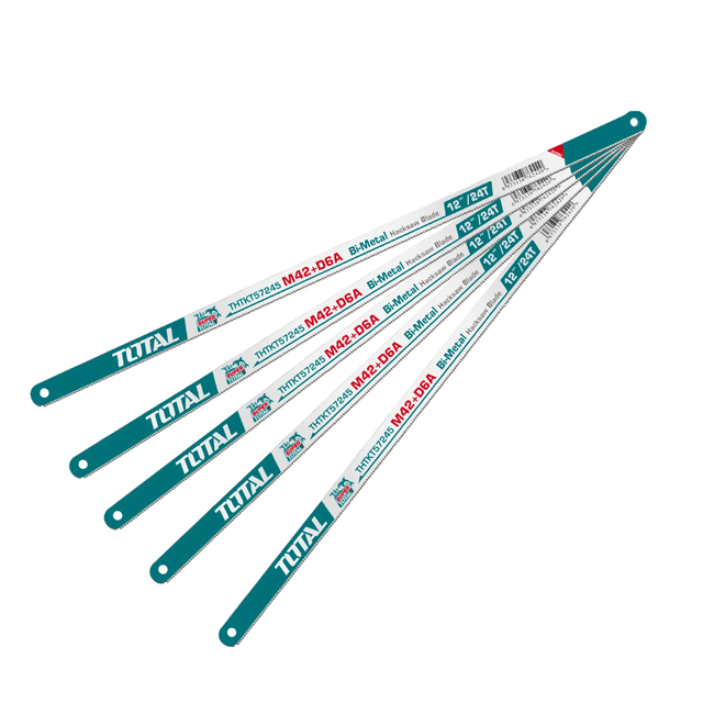 Total Hand Saws & Cutting Tools Total 5 Pieces 300mm Bi-Metal Hacksaw Blade 24T - THTKT57245