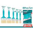 Total Paint Tools & Equipment Total 8 Pieces Paint Brush Set - THT8450801