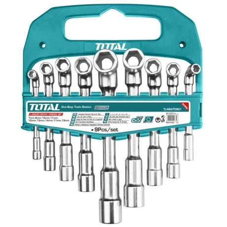 Total Wrenches Total 9 Pieces L-Angled Socket Wrench Set - TLASWT0901