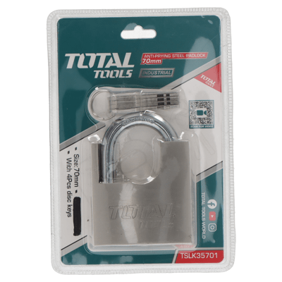 Total Padlocks & Accessories Total Anti-Prying Steel Padlock - TSLK35701