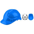 Total Safety Helmets Total Blue Safety Helmet with Ribbon Chin Strap - TSP2610