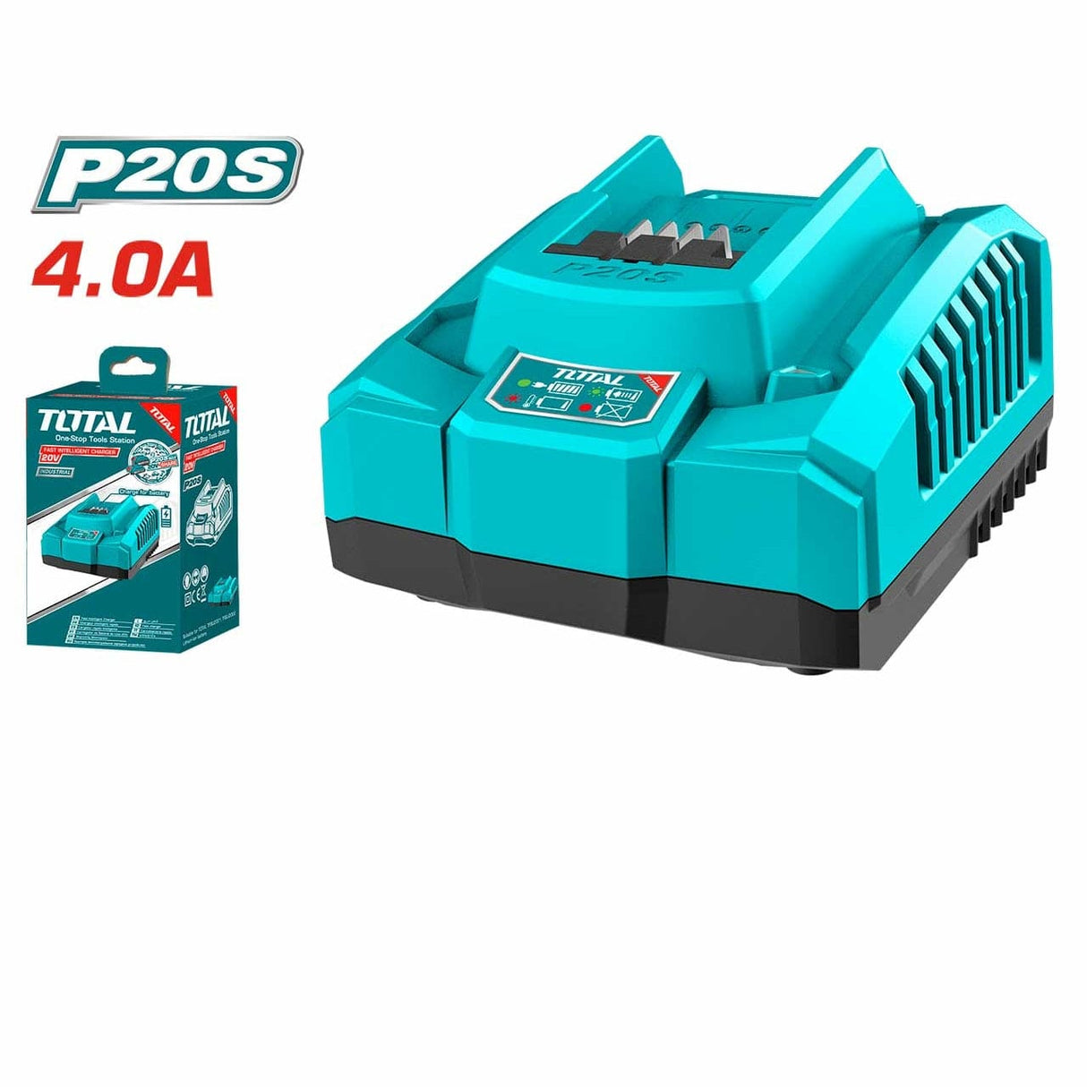 Total Batteries & Chargers Total Fast Intelligent Charger 20V 4.0AH - TFCLI20411