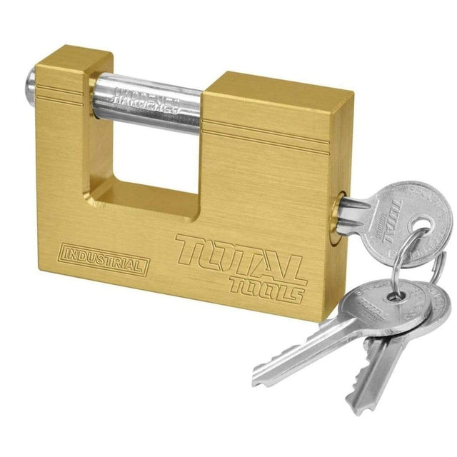 Total Padlocks & Accessories Total Heavy Duty Brass Block Padlock