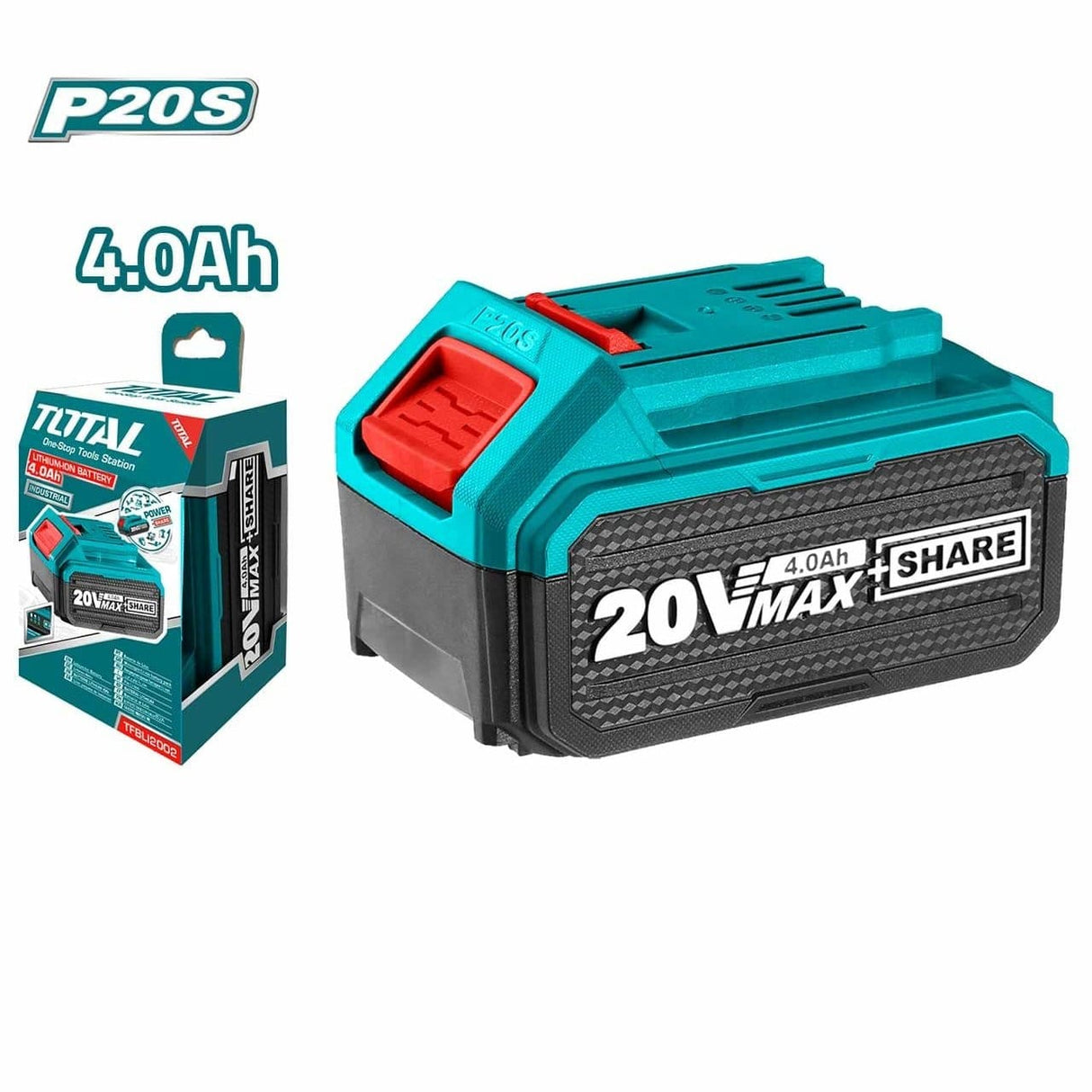 Total Batteries & Chargers Total Li-ion 20V / 4Ah Battery Pack - TFBLI2002