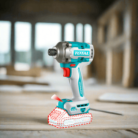 Total Drill Total Lithium-Ion 20V Brushless Cordless Impact Driver With Battery And Charger - TIRLI2023