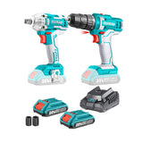 Total Drill Total Lithium-Ion 20V Cordless Impact Wrench & Drill Combo Kit - TOSLI230702