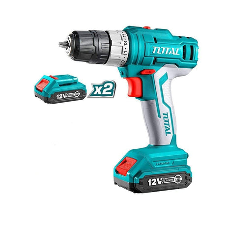 Total Drill Total Lithium-Ion Cordless Drill 12V with Two Batteries - TDLI122