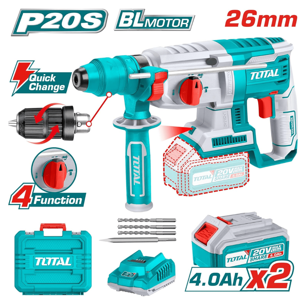 Total Drill Total Lithium-Ion Cordless Rotary Hammer - TRHLI202289